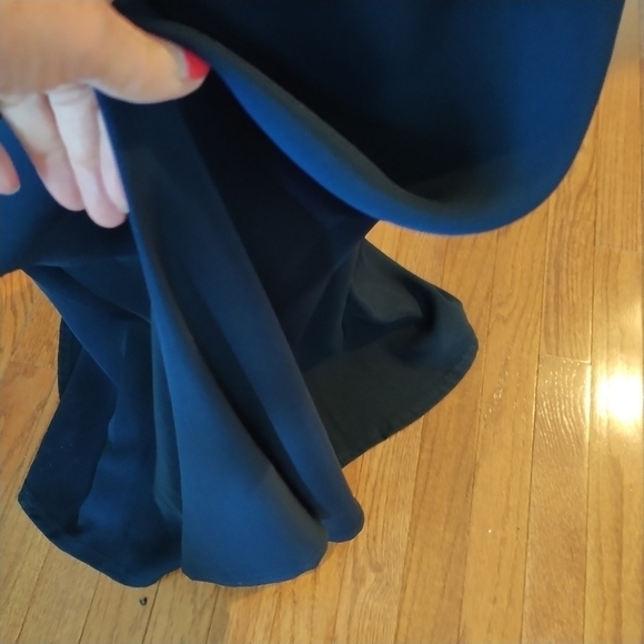 Tadashi Shoji  "Allyson" Navy  Embroidery Bodice Evening Gown 14 New With Tags - Picture 12 of 13